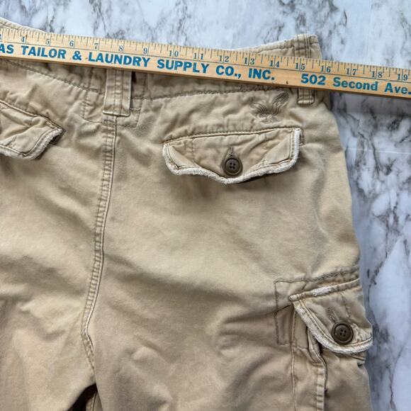 American Eagle Outfitters Cargo Shorts Mens 31 Pockets Y2K VTG Long Inseam 10” - Picture 4 of 9
